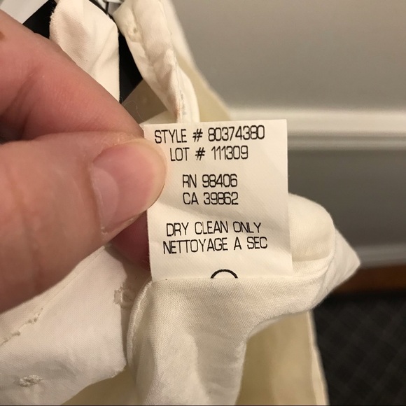 NWT Theory Eyelet Skirt 8 white defects belt a-line cotton - Picture 11 of 13